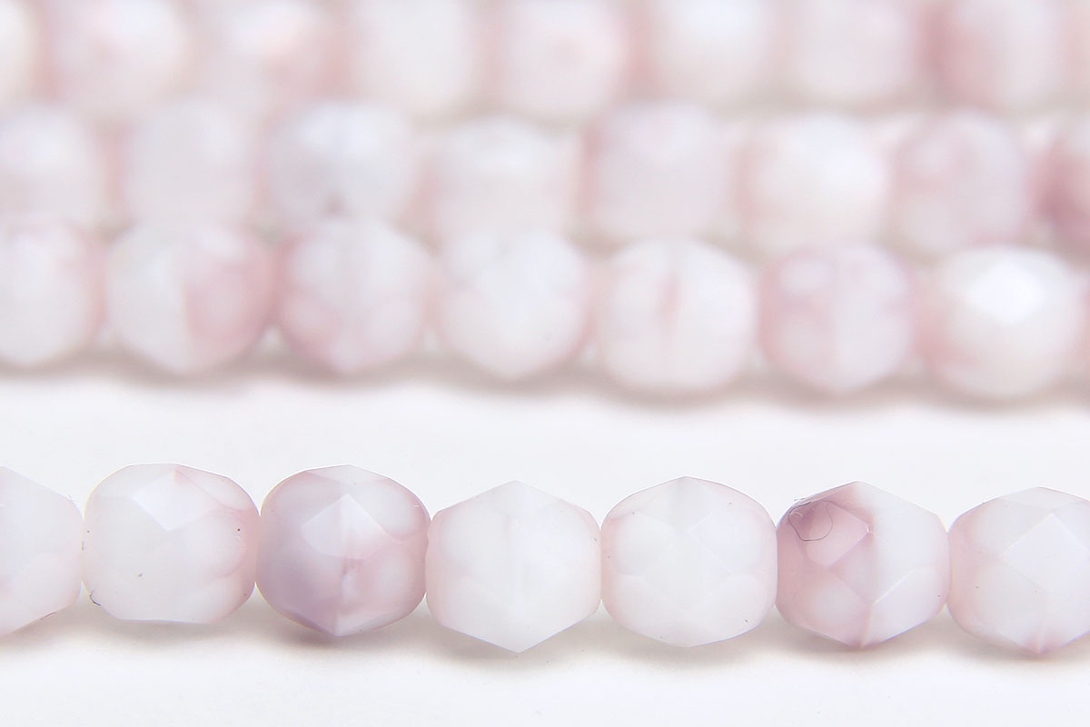 Frosted White Lavender Fire Polished