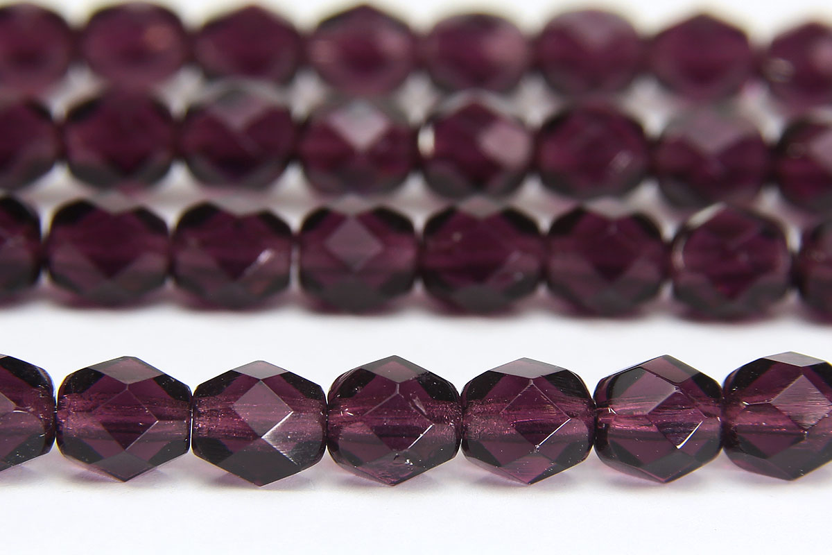 Transparent Plum Fire Polished