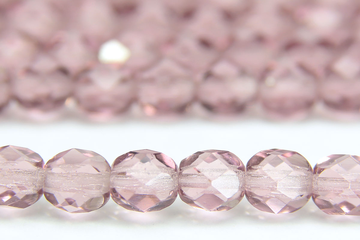 Lustre Transparent Amethyst Fire Polished