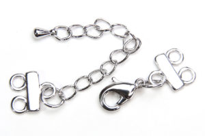 Silver Plated Brass Two Strand Clasps