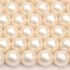 8mm Cream Satin Preciosa Glass Pearl Beads
