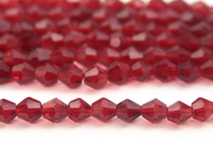 6mm Ruby Red Crystal Bicones