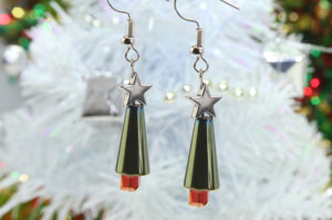 Hematite Christmas Tree Earrings Kit - 3 colours in one