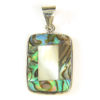 Abelone and Mother of Pearl Rectangle Pendant