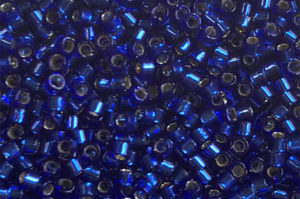 Silver Lined Colbalt Delica Beads