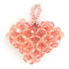 Coral Rose Love Heart Pendant Kit