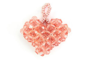 Coral Rose Love Heart Pendant Kit