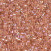 Lined Peach AB Delica Beads