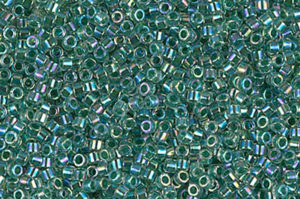 Lined Lime AB Delica Beads