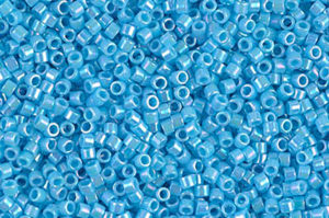 Opaque Light Blue AB Delica Beads