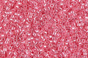 Lined Crystal Rose Luster Delica Beads