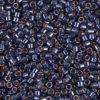 Lined Dark Blue Luster Delica Beads