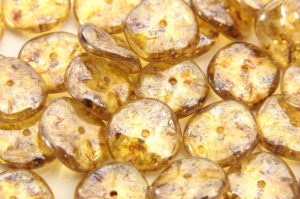 Gold Lustre Ripple Bead