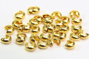 4mm Crimp Covers - Gold Plated