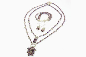 Jazz Linked Crystal Necklace, Bracelet and Earring Pattern Download