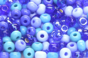 Sea Blue Mix 6/0 Preciosa Seed Beads