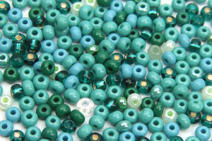Mountain Green Mix 6/0 Preciosa Seed Beads
