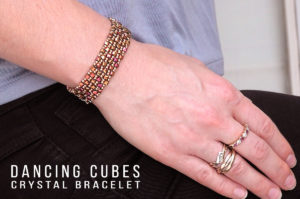 Dancing Cubes Herringbone Stitch Cube Bracelet Pattern Download