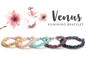 Venus Four Strand Beaded Kumihimo Bracelet Pattern Download