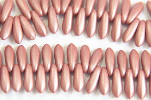 Vintage Rose Czech Glass Daggers