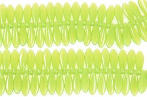 Lime Opal Czech Glass Daggers