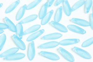 Baby Blue Frosted Czech Glass Daggers