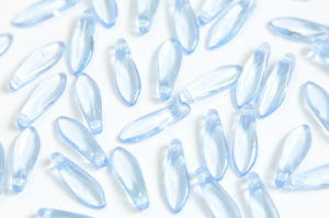 Sky Blue Transparent Czech Glass Daggers
