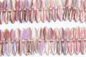 Amethyst Lustre Czech Glass Daggers