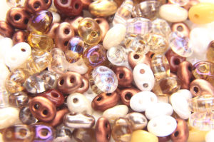 Copper Mix Preciosa Twin Beads