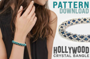 Hollywood Tubular Netted Crystal Bangle Pattern Download