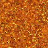 Silver Lined Orange Delica Beads