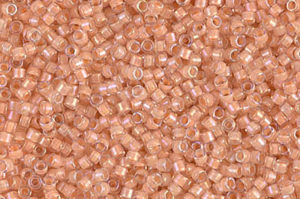 Lined Flesh AB Delica Beads