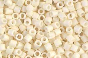 Opaque Jasmine White Delica Beads
