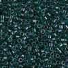 Lined Green Teal Luster Delica Beads