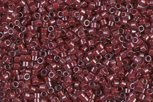 Lined Crystal Dark Plum Luster Delica Beads