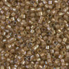White Lined Saffron AB Delica Beads