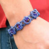 Blue Star Starburst Rivoli Bracelet and Earring Kit