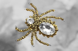 Gold Shimmer Sparkly Beaded Spider Kit