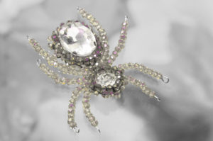 Silver Violet Sparkly Beaded Spider Kit