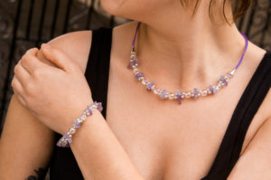 Deep Amethyst Tranquility Necklace and Bracelet