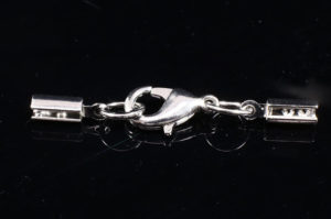 Silver Plated Brass Fold Over Cord Clasps