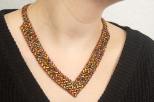 Autumn Glow Labyrinth CzechMate Bar Necklace Kit