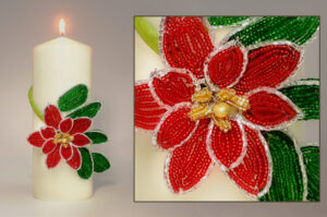 Poinsettia Beaded Flower Kit