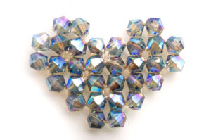 Metallic Peacock Love Heart Pendant Kit