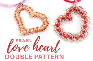 Pearl Beaded Hearts Double Pattern Download