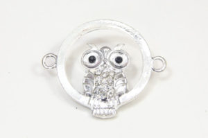 Pudgy Perched Owl Crystal Connector