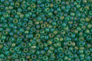 Matted Transparent Green AB Miyuki 11/0 Seed Beads