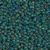 Matted Transparent Dark Emerald AB Miyuki 11/0 Seed Beads