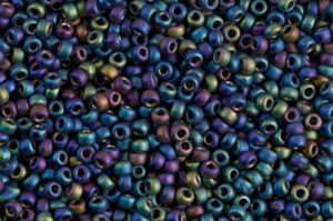 Matted Multi Iris Miyuki 11/0 Seed Beads