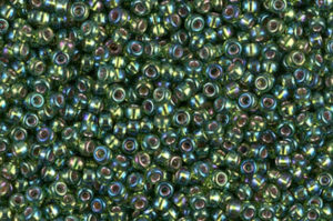 Silver Lined Olive AB Miyuki 11/0 Seed Beads